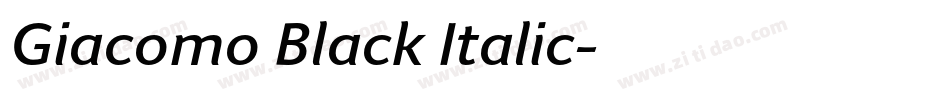 Giacomo Black Italic字体转换